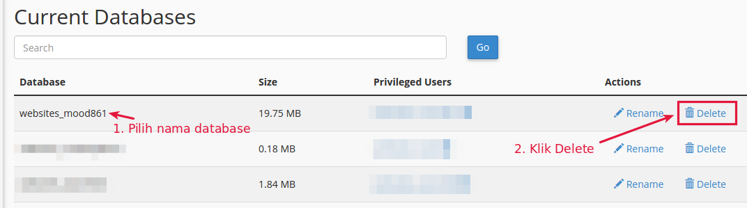 Cara Menghapus Database MySQL Di Hosting Terbaik Mudah