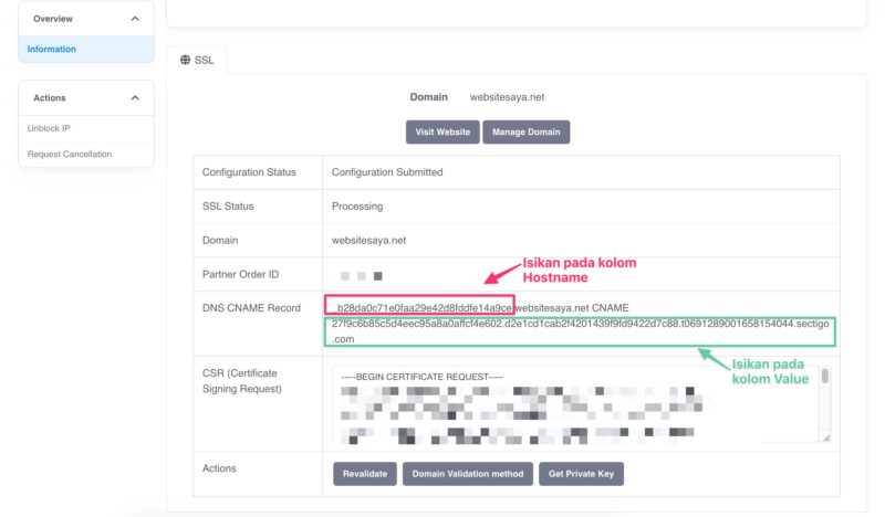 Cara Validasi SSL Melalui DNS Record (DV) - DomaiNesia