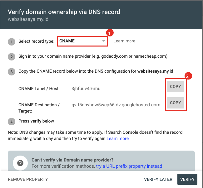 Custom Domain .id ke Google Sites