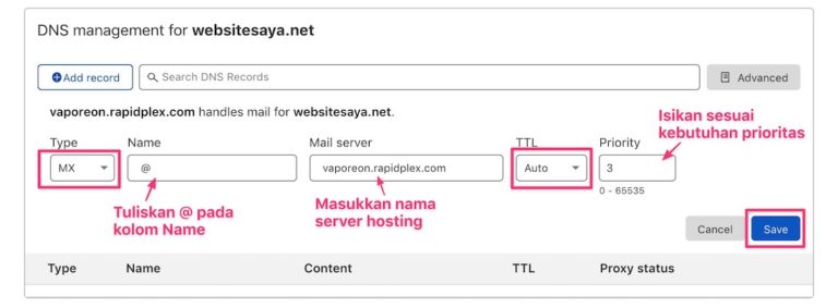 Panduan Setting DNS Di Cloudflare - DomaiNesia