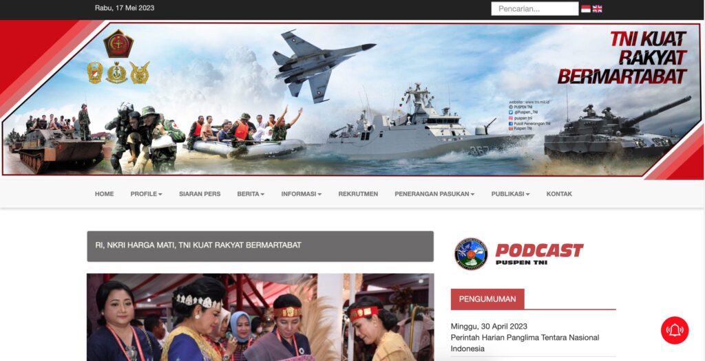 nama domain untuk organisasi militer