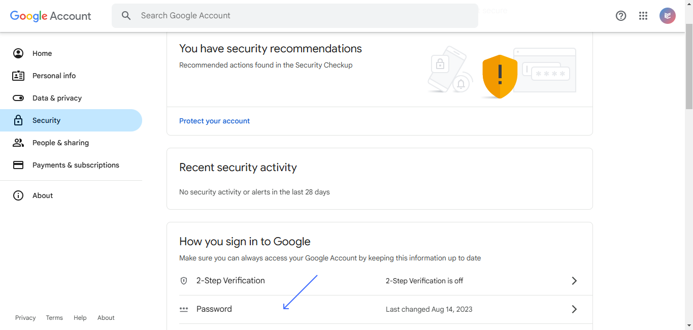 ganti password gmail