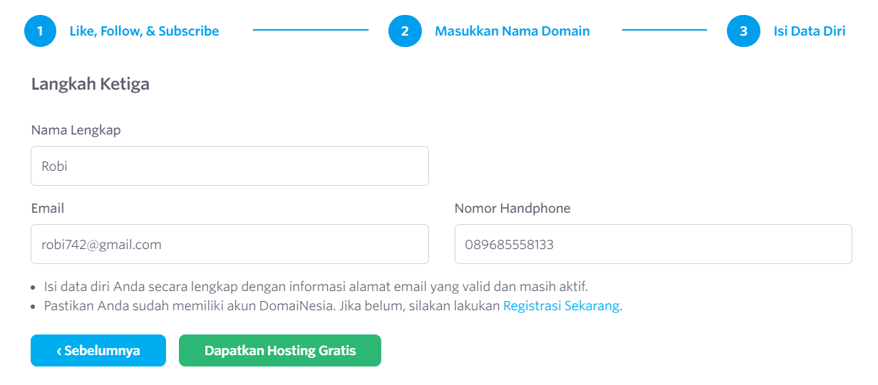 cara mendapatkan hosting gratis