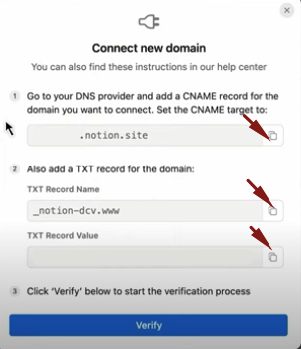 Custom Domain ke Notion