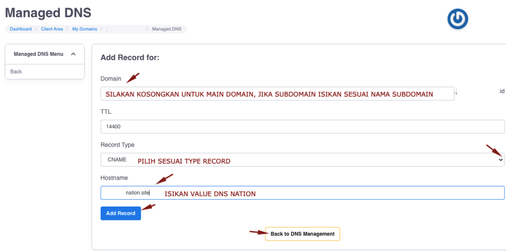 Custom Domain ke Notion