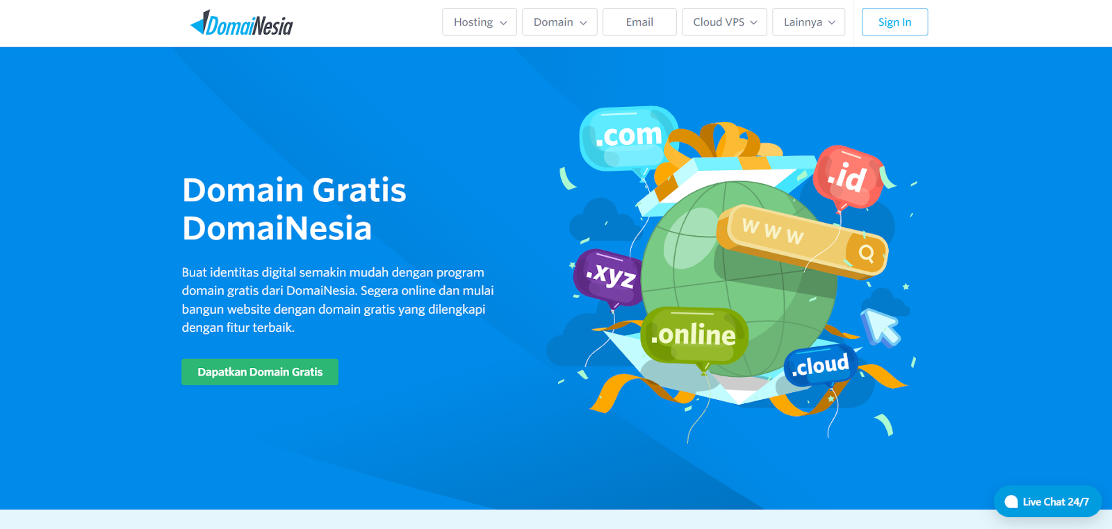 cara mendapatkan domain gratis