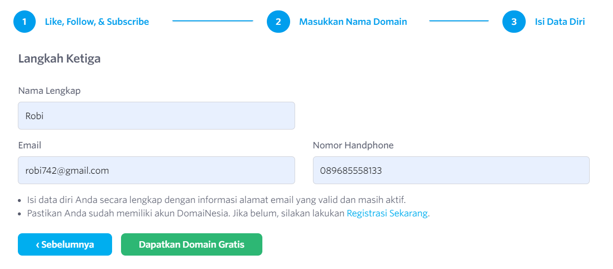 cara mendapatkan domain gratis