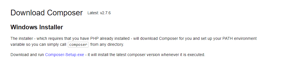 Cara install Composer di Windows