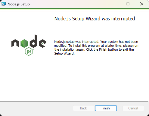 install node di windows