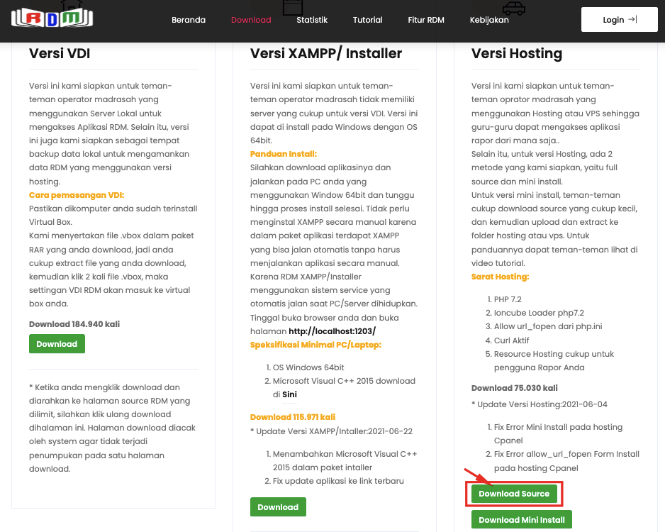 Install RDM ke Hosting 