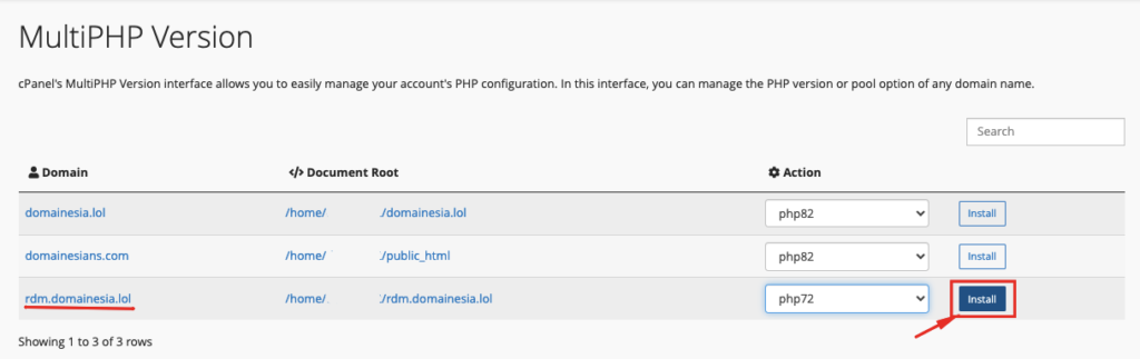 Install RDM ke Hosting 